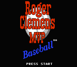 Roger Clemens' MVP Baseball title screenshot